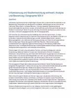 Vorschau - Klassenarbeiten - Urbanisierung und Stadtentwicklung weltweit | Geographie SEK II Unterrichtsmaterial - Deckblatt
