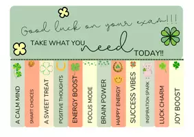 Vorschau - Bildkarten - Materialpaket Zupfzettel, good luck, take what you need, exams, Abitur Englisch, Klausuren - Seite 2