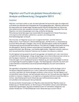 Vorschau - Arbeitsblätter - Migration und Flucht als globale Herausforderung | Geographie SEK II Unterrichtsmaterial - Deckblatt