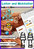 Vorschau - Arbeitsblätter - Leiter und Nichtleiter: Strom & Elektrizität - Deckblatt