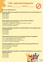 Vorschau - Test - Jugendschutzgesetz - Test - Lernzielkontrolle + Lösungen - Deckblatt