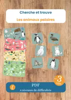 Aperçu - Apprentissages en autonomie - CHERCHE ET TROUVE - animaux polaires - Page de couverture