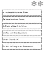 Vorschau - Arbeitsblätter - Schleichdiktat / Laufdiktat für Klasse 2: Winter. Märchen. 3-fach differenziert. Schreibspaziergang. - Seite 3