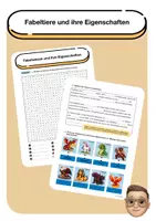 Vorschau - Arbeitsblätter - Fabeltiere und ihre Eigenschaften - Deckblatt