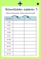 Vorschau - Arbeitsblätter - DEZIMALZAHLEN addieren & Zählen in Schritten - Seite 2