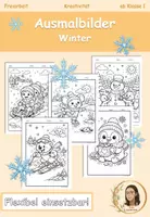 Vorschau - Arbeitsblätter - Ausmalbilder - Jahreszeiten - Winter - Deckblatt