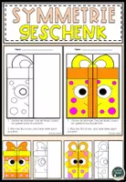 Vorschau - Mal- und Bastelvorlagen - Symmetrie Geschenk ausmalbilder - Deckblatt