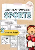 Vorschau - Arbeitsblätter - Sports | 3 Englisch Arbeitsblätter | Wortschatz - Deckblatt