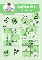 Vorschau - Arbeitsblätter - Sudoku 6x6: Ostern - Logisches Denken fördern! - Deckblatt