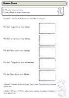 Vorschau - Arbeitsblätter - Sinne im Sachunterricht: Arbeitsblätter, Stationen, Bilder - Seite 3