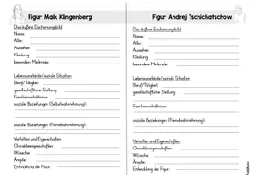 Vorschau - Arbeitsblätter - TSCHICK - Steckbriefe zu Maik, Tschick und Isa / Arbeitsblatt - Seite 2