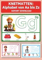 Vorschau - Arbeitsblätter - ABC Knetmatten für Kindergarten & Vorschule – Buchstaben, Anlaute & Feinmotorik - Deckblatt