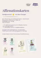 Vorschau - Arbeitsblätter - 27 handgezeichnete Affirmationskarten mit Miniübungen und Kreativblätter - Deckblatt