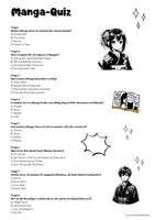 Vorschau - Arbeitsblätter - Manga-Quiz - Deckblatt