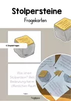 Vorschau - Aufgabenkarten - STOLPERSTEINE - Karten mit Impulsfragen - Deckblatt