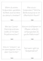 Vorschau - Aufgabenkarten - STOLPERSTEINE - Karten mit Impulsfragen - Seite 2