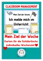 Vorschau - Poster - Mein Ziel der Woche. Zielkarte - Deckblatt