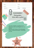 Vorschau - Klassenarbeiten - Klassenarbeit Prüfungslektüre “Als die Welt uns gehörte” - Seite 1