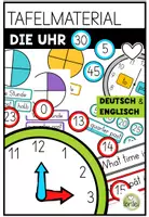 Vorschau - Poster - Tafelmaterial Uhr – Deutsch & Englisch - Deckblatt