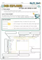 Vorschau - Arbeitsblätter - Windows Explorer | Die PixiBots | Merk- & Arbeitsblätter mit Schulserver-Anpassung - Seite 1