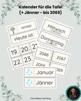 Vorschau - Präsentationen/Tafelbilder - Tafelkalender - mit Jänner & gültig bis 2069 - Deckblatt