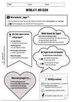 Vorschau - Arbeitsblätter - Infoblatt Segen für den Religionsunterricht - Seite 1