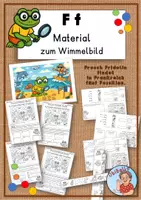 Vorschau - Arbeitsblätter - Buchstabe F f: Material zum Wimmelbild - Deckblatt
