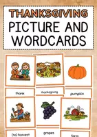 Vorschau - Bildkarten - THANKSGIVING - PICTURE & WORD CARDS (Englisch Bildkarten) - Deckblatt