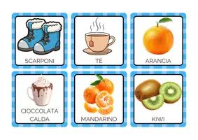 anteprima - Flashcard - Flahcard INVERNO plastificabili - Pagina 1