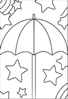 Vorschau - Mal- und Bastelvorlagen - FREEBIE: Kostenloses Regenschirm Malvorlagen - Seite 2