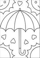 Vorschau - Mal- und Bastelvorlagen - FREEBIE: Kostenloses Regenschirm Malvorlagen - Seite 3