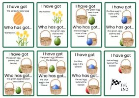 Vorschau - Spiele - I have Who has Lesespiel Ostern Easter and prepositions - Seite 3