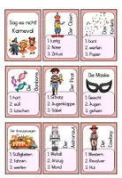 Vorschau - Spiele - Sag es nicht Karneval Fasching Deutsch Spiel - Seite 1