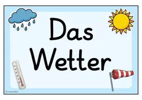 Vorschau - Präsentationen/Tafelbilder - Tafelmaterial Wetter Klasse 3/4 - Seite 1