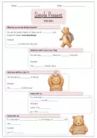 Vorschau - Arbeitsblätter - Englisch Klasse 5-6 Simple Present Merkblatt + Übungen - Seite 1