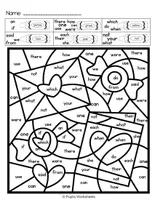 Vorschau - Arbeitsblätter - Valentine's Day Color By Number | Number Recognition Math Worksheets - Seite 3