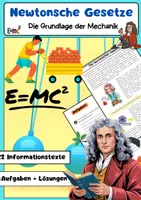 Vorschau - Arbeitsblätter - Newtonsche Gesetze: Mechanik, Kraft, Masse & Bewegung - Deckblatt