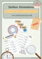 Vorschau - Arbeitsblätter - Rechenspaziergang- Stellen - Einmaleins - Deckblatt
