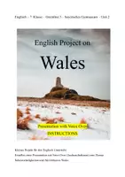 Vorschau - Anderer Materialtyp - Englisch 7 Gymnastium Projekt Wales (Powerpoint Präsentation mit Voiceover) - Deckblatt