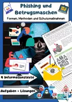 Vorschau - Arbeitsblätter - Phishing Betrugsmaschen: Digitale Sicherheit - Deckblatt