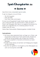 Vorschau - Spiele - Karten Verbspiel écrire (Französisch) - Seite 1