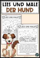 Vorschau - Arbeitsblätter - FREEBIE: Kostenloses Der Hund | Lese und Male - Deckblatt