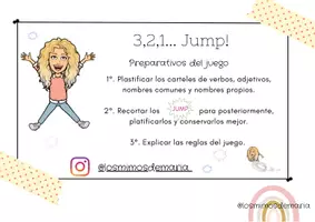 Vista previa - Juegos / Gamificación - JUEGO DE MESA: "3,2,1 ¡JUMP! Tipos de palabras" - página 2