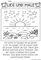 Vorschau - Arbeitsblätter - FREEBIE: Kostenloses Die Sonne Lesemalblatt - Seite 2
