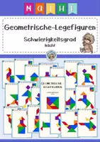 Vorschau - Fördermaterial/Inklusion - Geometrie-Legefiguren - Schwierigkeitsgrad leicht - Deckblatt