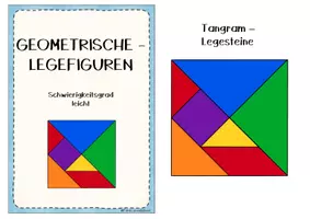 Vorschau - Fördermaterial/Inklusion - Geometrie-Legefiguren - Schwierigkeitsgrad leicht - Seite 1