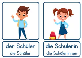 Vorschau - Poster - DaZ / DaF / Deutsch Grundschule - Wortschatz - 70 Bild- und Wortkarten - Rund um die Schule - Seite 2