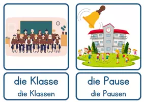 Vorschau - Poster - DaZ / DaF / Deutsch Grundschule - Wortschatz - 70 Bild- und Wortkarten - Rund um die Schule - Seite 3