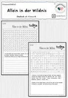 Vorschau - Arbeitsblätter - Suchsel: Allein in der Wildnis - Deckblatt