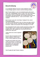 Vorschau - Mal- und Bastelvorlagen - Clown prickeln - Kunstidee Fasching/Karneval, Kunst Grundschule - Seite 1